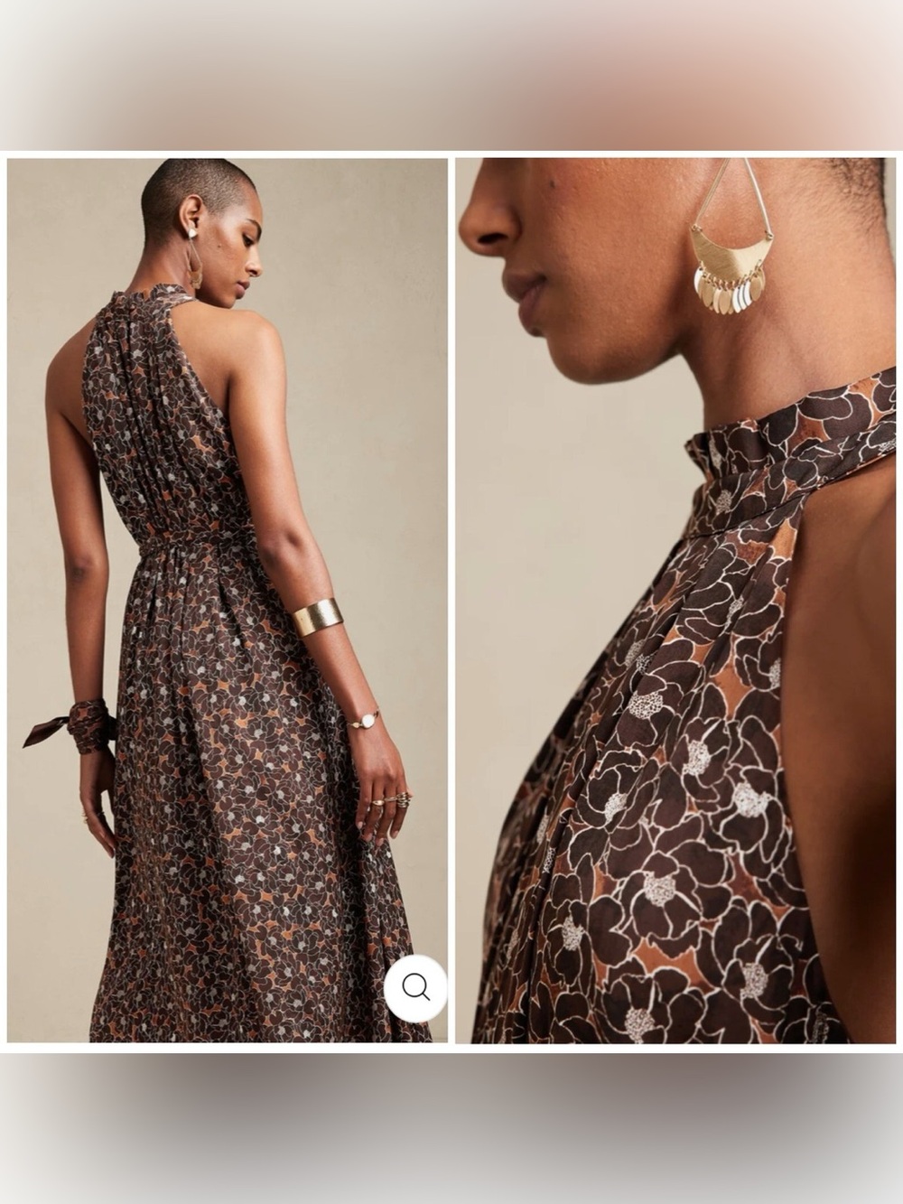 Banana republic halter maxi dress